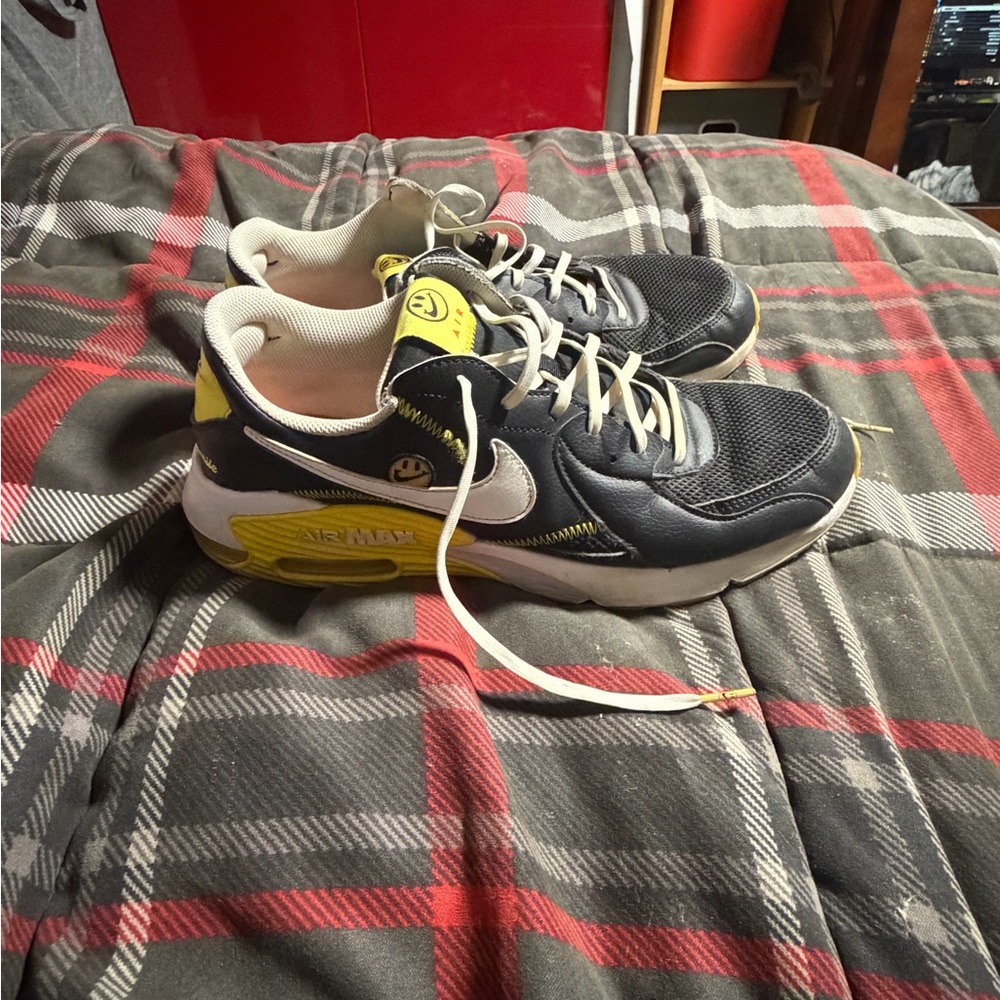 Nike Air Max Black and Yellow Shoes